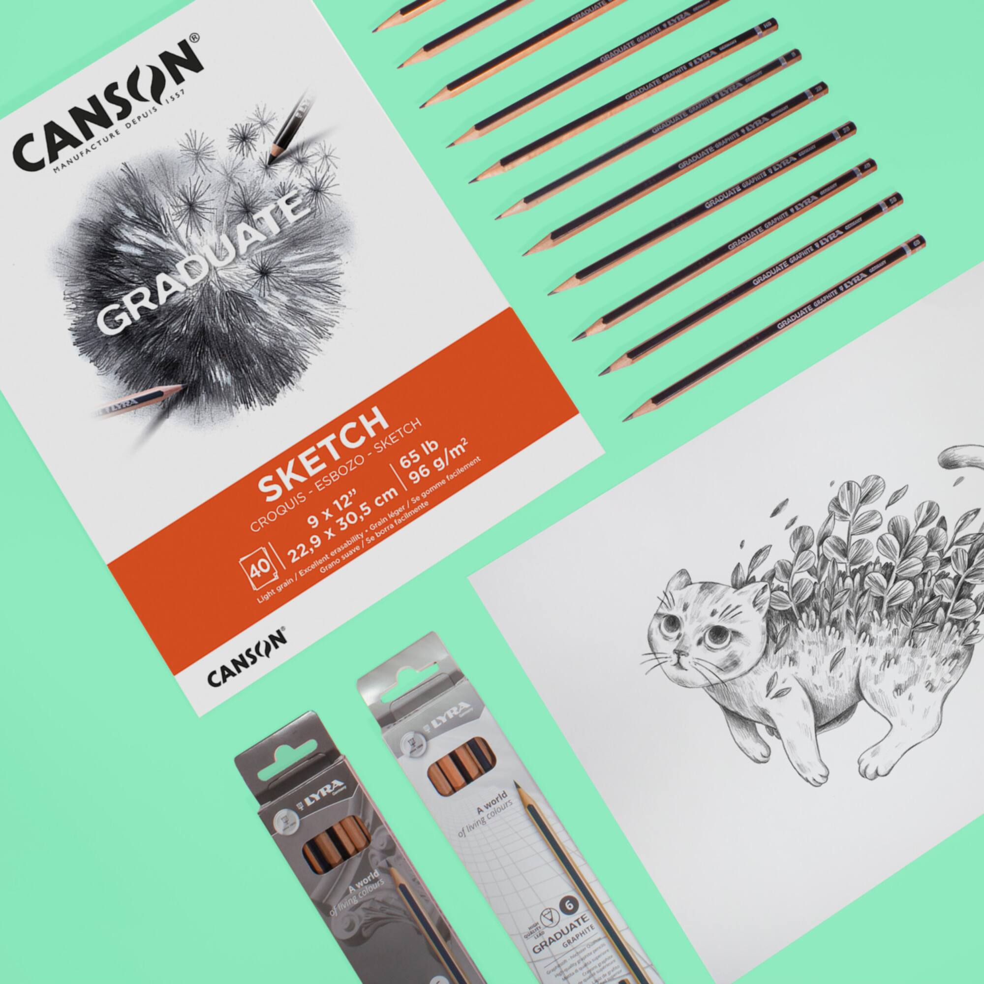 Canson® Graduate Foldover Sketch Pad, 9" x 12"